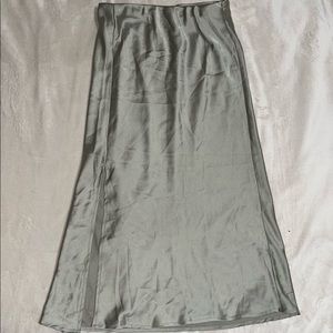 Nasty Gal Sage Green Midi Skirt